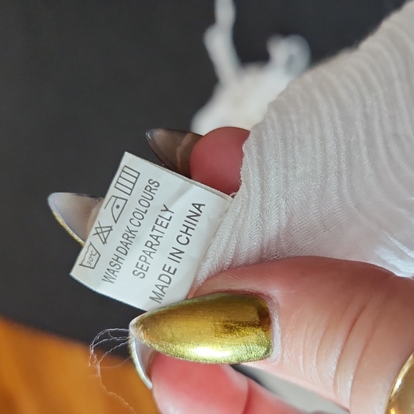 2/$25 or 3/$30 White Boho Maxi Length Kimono Cardigan Duster W/ Tie Front & Lace - Picture 5 of 7